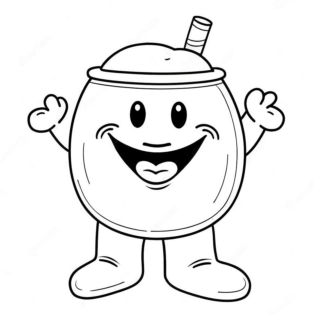 Happy Kool Aid Man with a Big Smile Coloring Page | Kool Aid Man coloring page