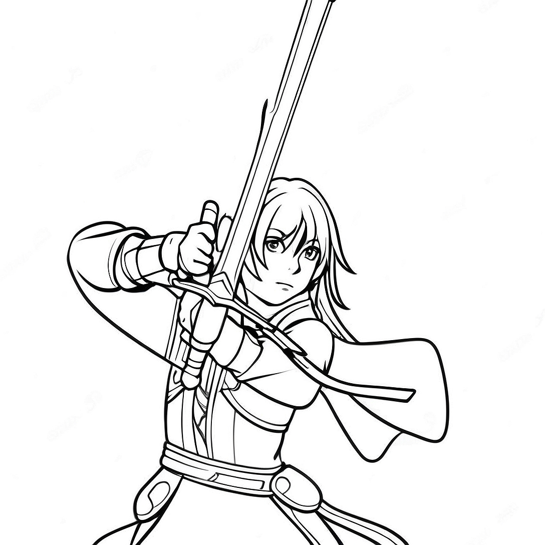 Sword Art Online Coloring Page | Sword Art Online coloring page