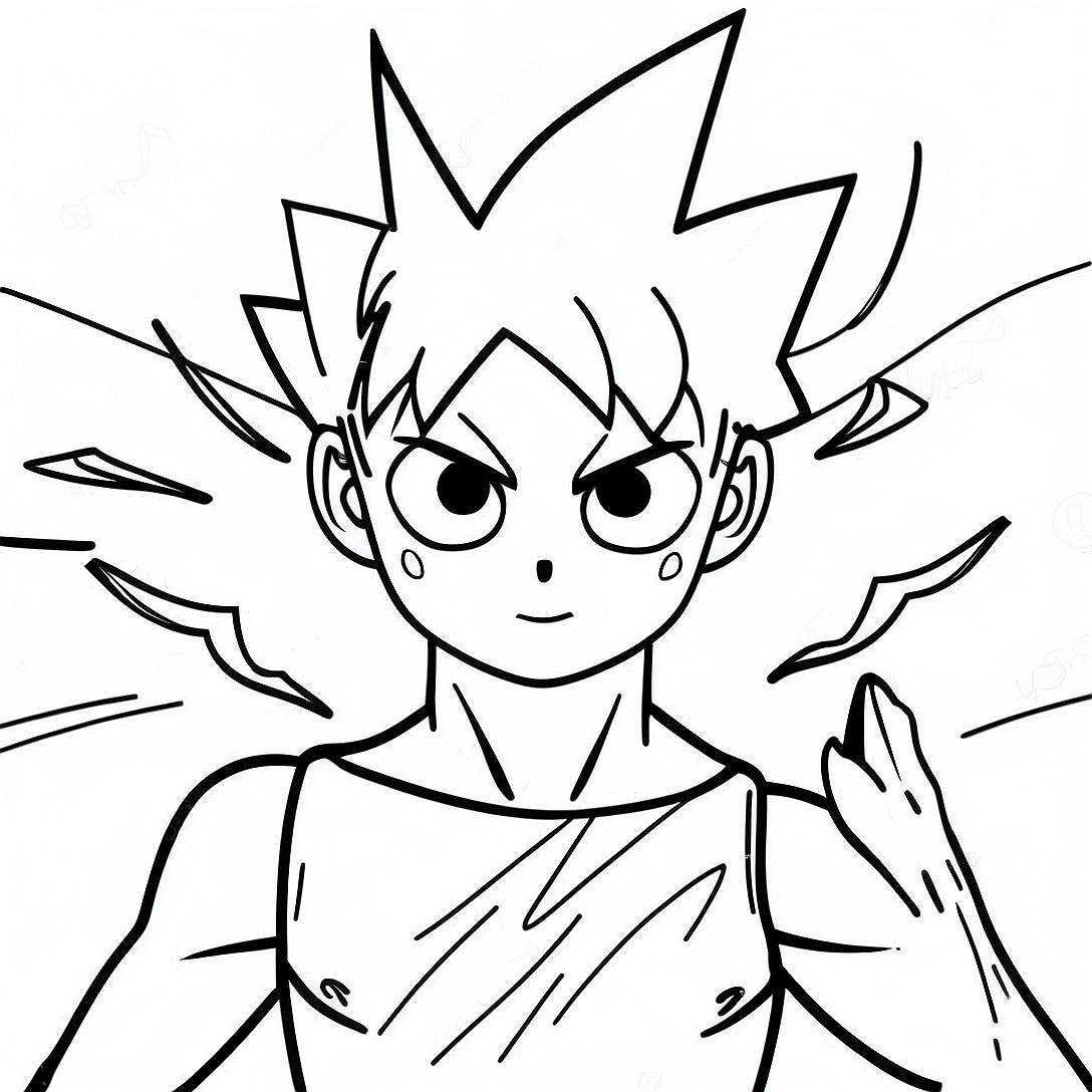 Killua with Lightning Powers Coloring Page | Killua coloring page