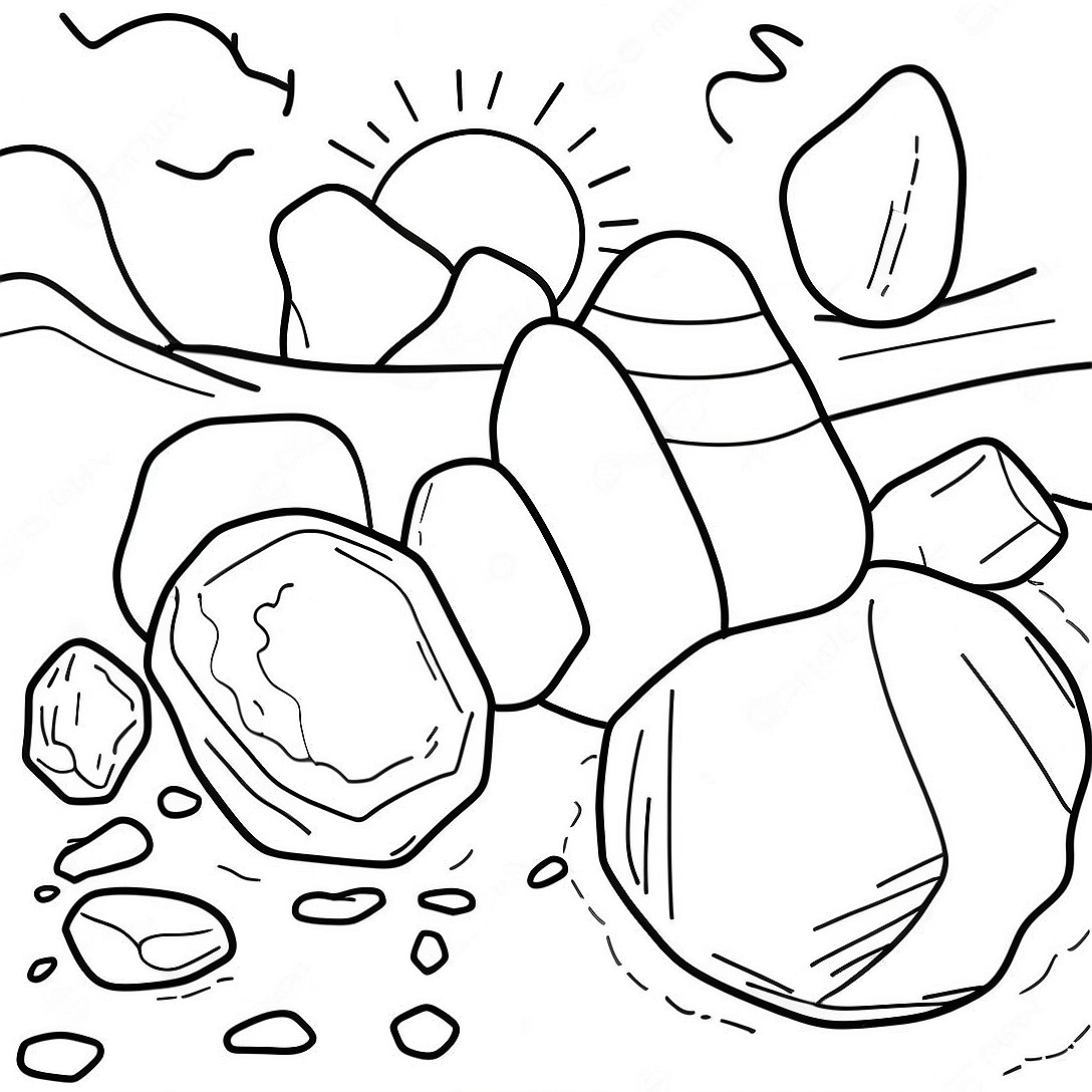 Rocks and Minerals Coloring Page | Rocks and Minerals coloring page
