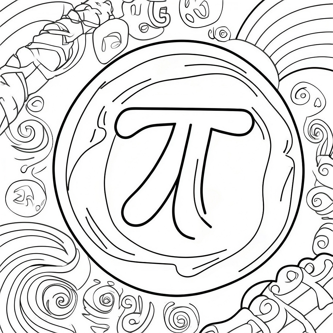 Pi Day Celebration Coloring Page | Pi Day coloring page