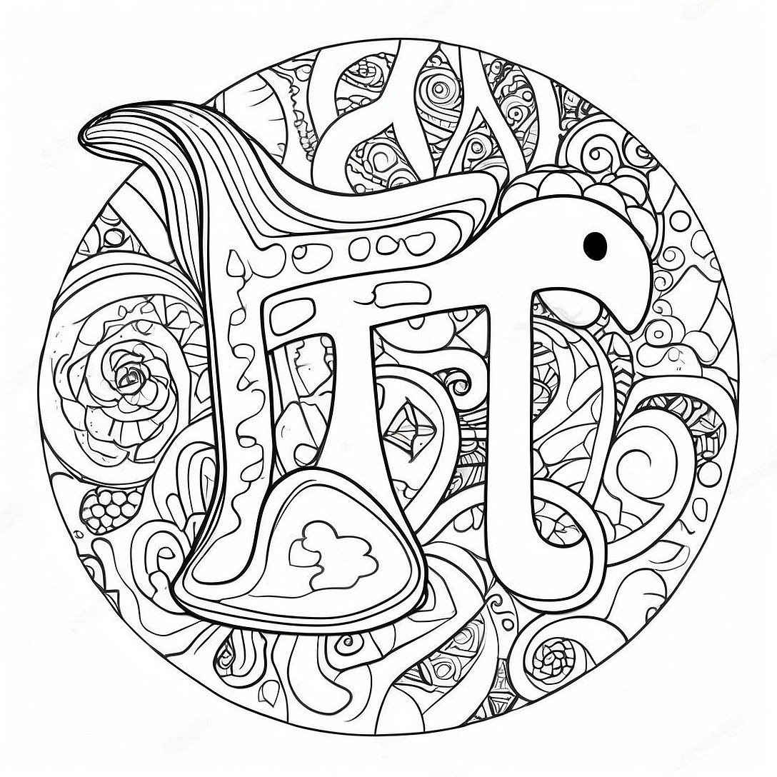 Funny Pi Symbol Coloring Page | Pi Day coloring page