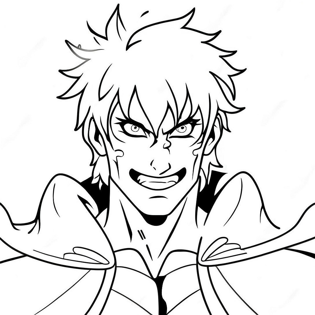 Ichigo in Shinigami Outfit Coloring Page | Ichigo coloring page