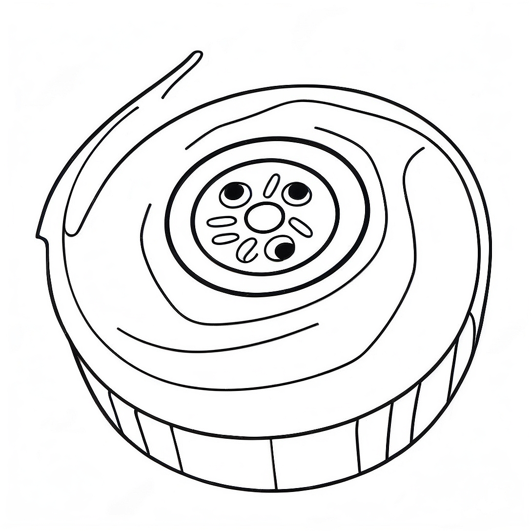 Hockey Puck in Motion Coloring Page | Hockey coloring page