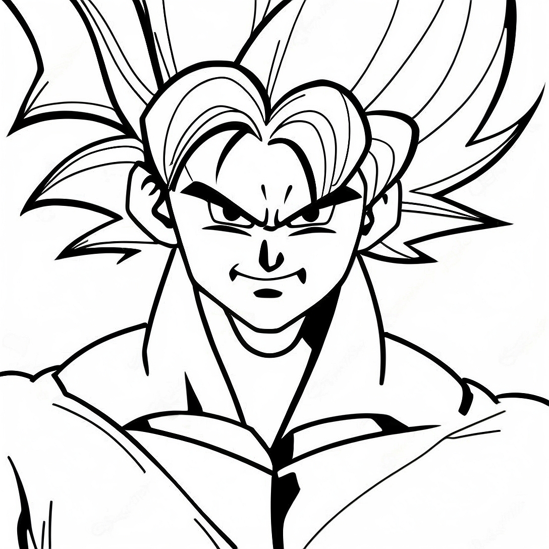 Super Saiyan Goku Coloring Page | Goku and Vegeta coloring page