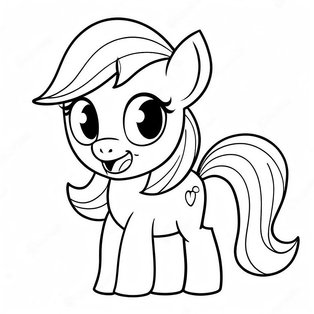 Applejack with a Bright Smile Coloring Page | Applejack coloring page