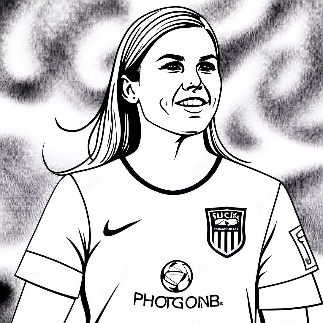 Alex Morgan Soccer Star Coloring Page | Alex Morgan coloring page