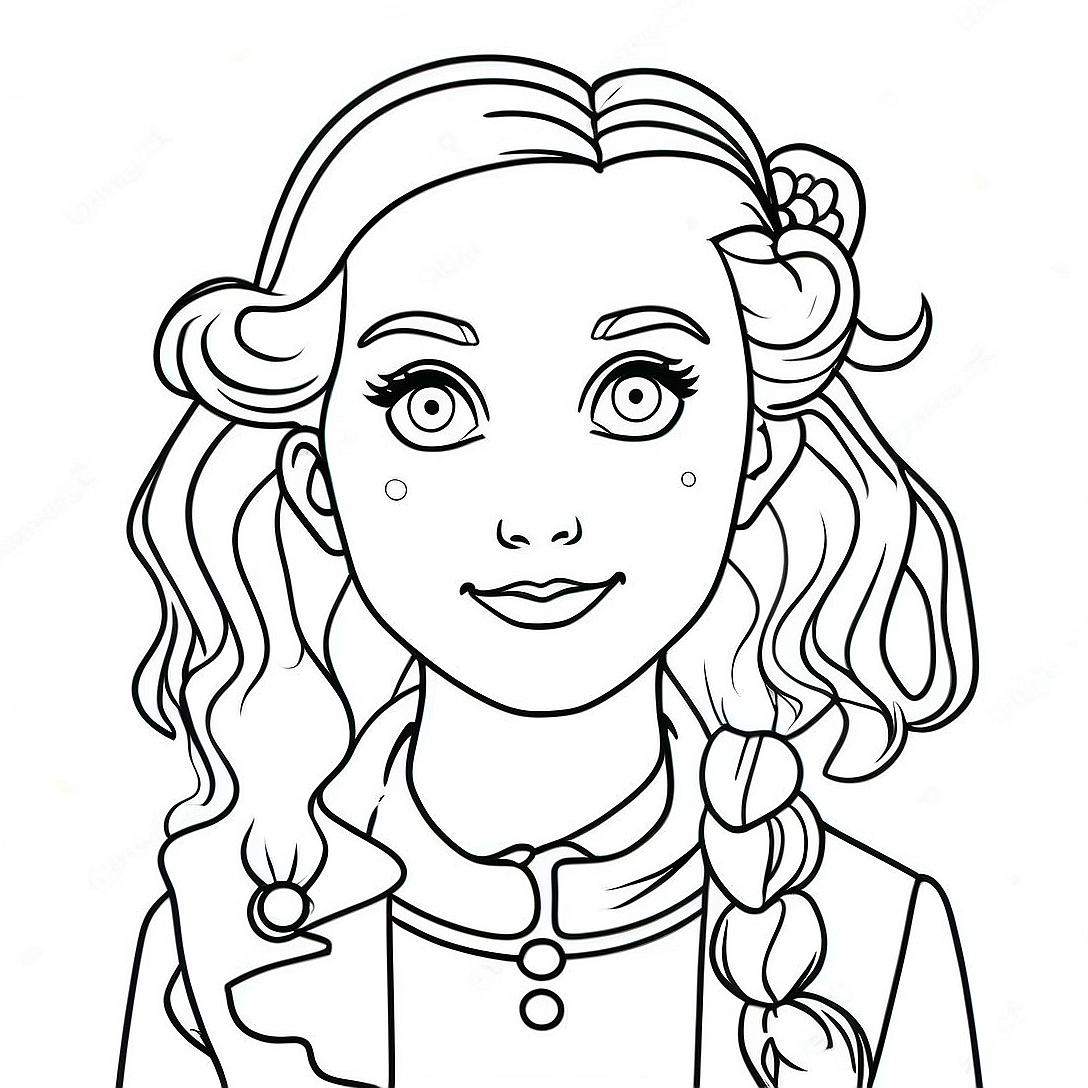 Whimsical Luna Lovegood Coloring Page | Luna Lovegood coloring page