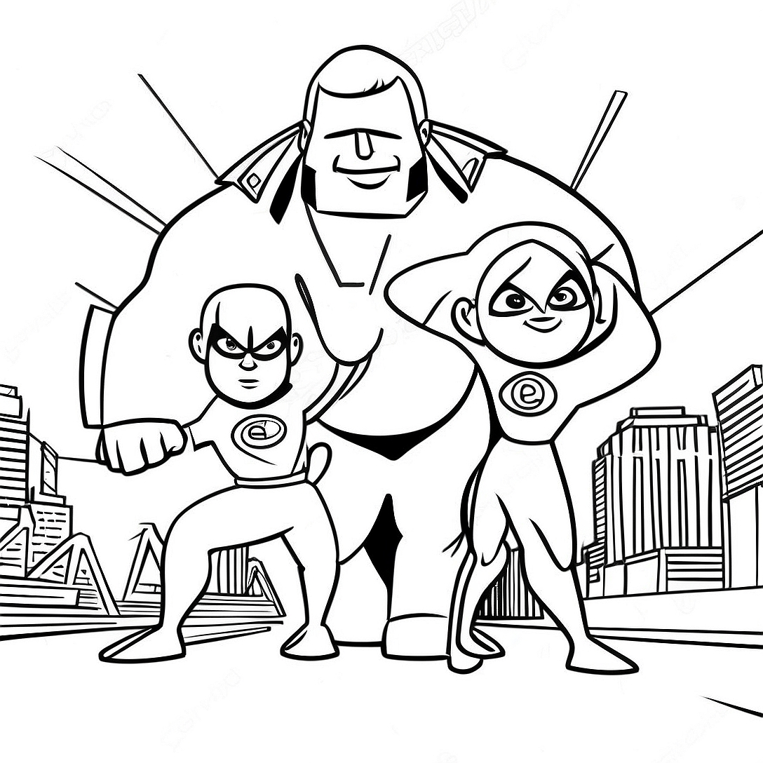 Incredibles 2 Coloring Page | Incredibles 2 coloring page