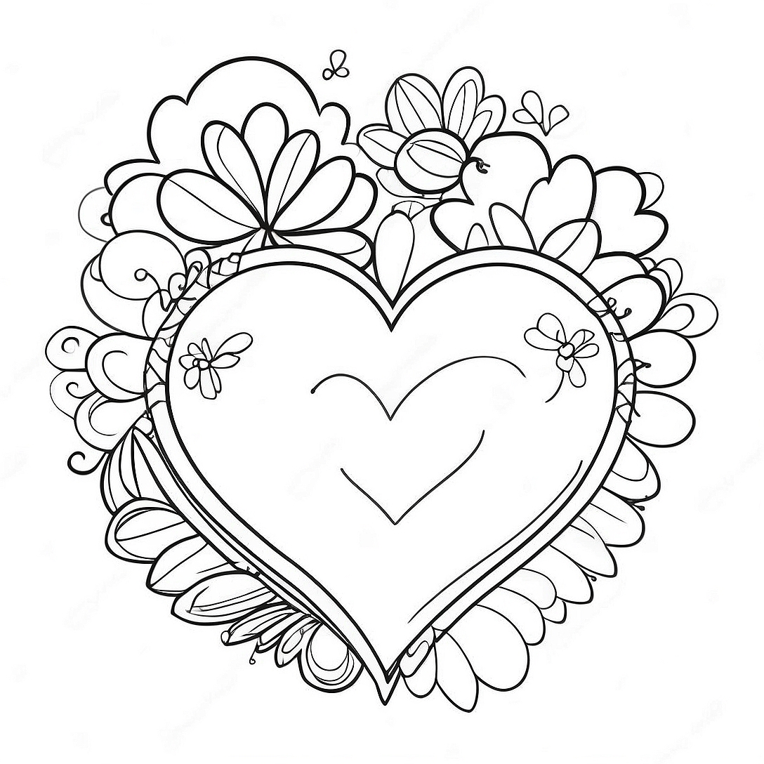 Love Relationship Coloring Page | Love Relationship for Adults coloring page