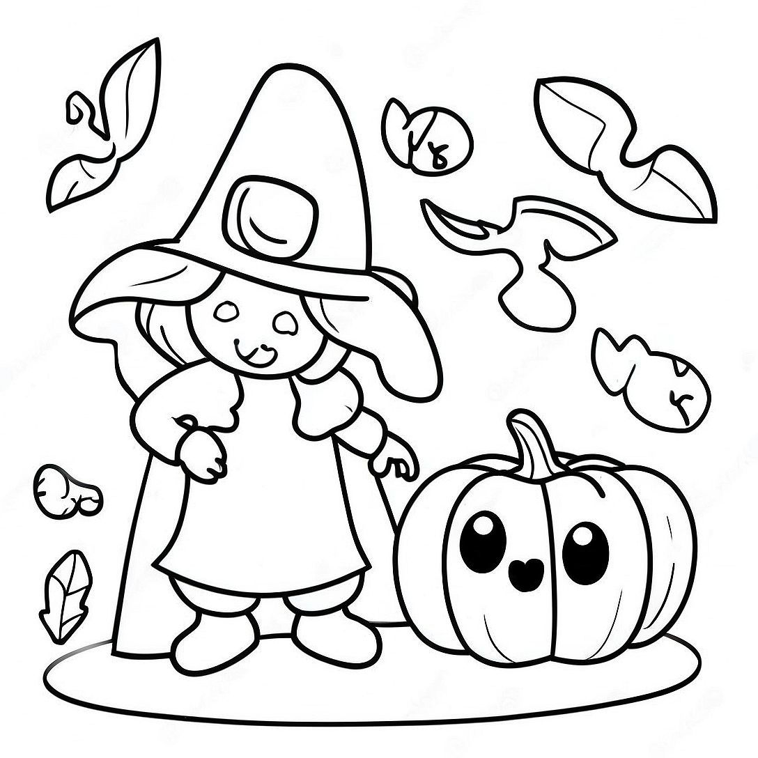 Trick or Treat Halloween Coloring Page | Trick or Treat coloring page
