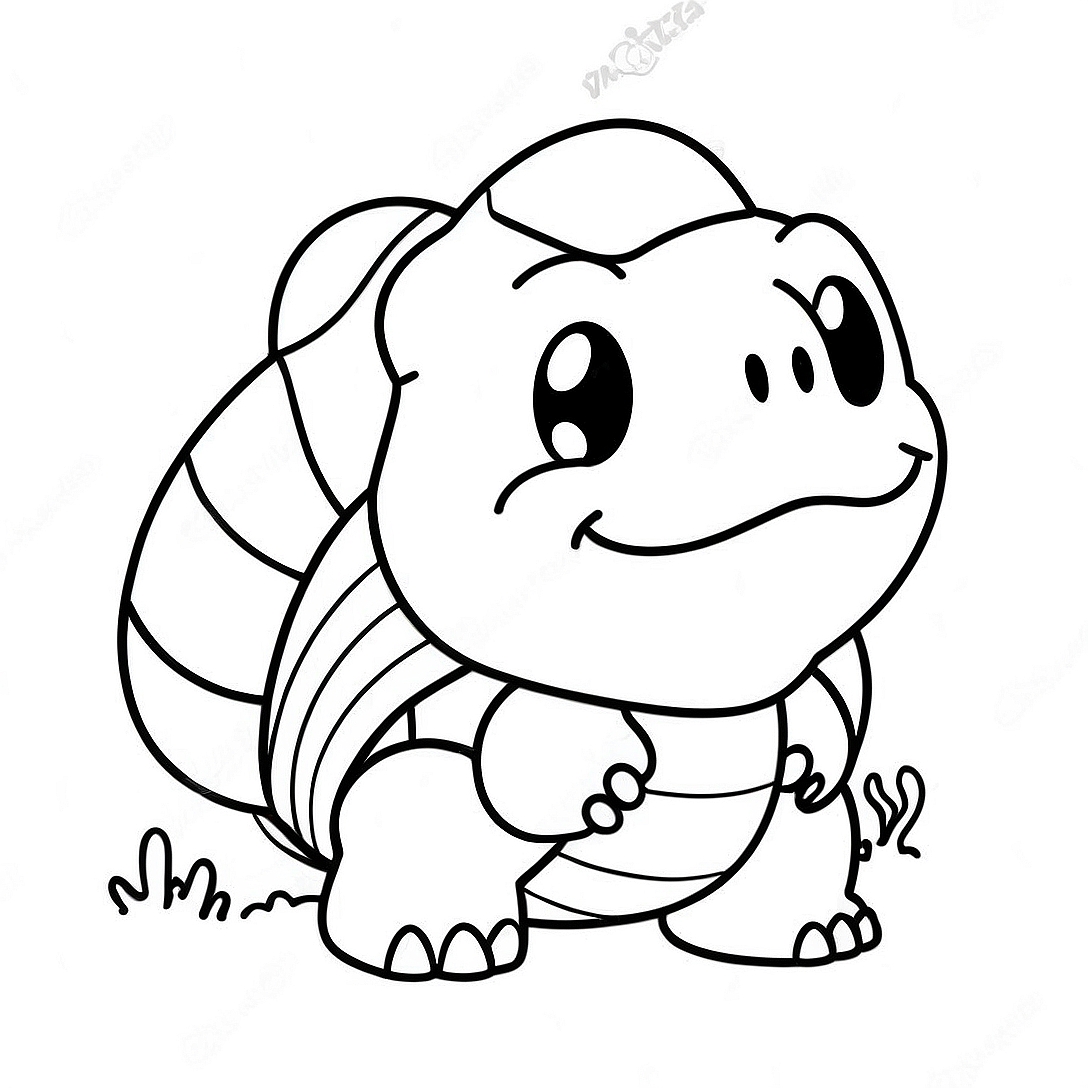 Cute Koopa Troopa with Shell Coloring Page | Koopa Troopa coloring page