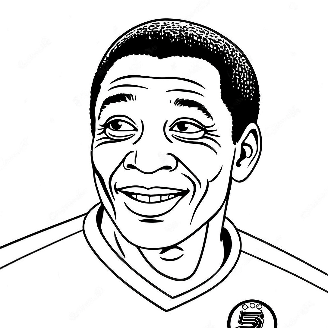 Pele Soccer Legend Coloring Page | Pele coloring page