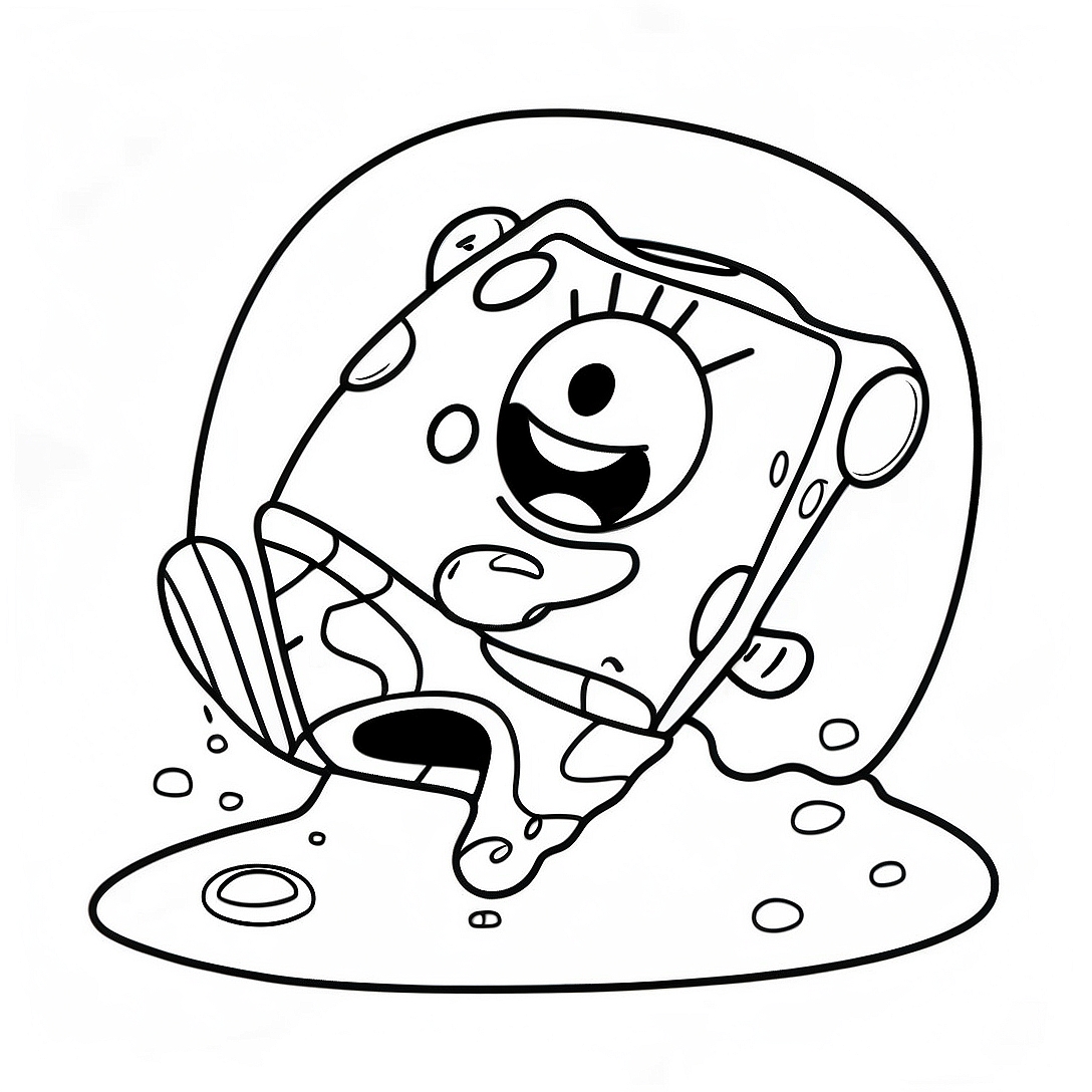 Baby SpongeBob Coloring Page | Baby SpongeBob coloring page