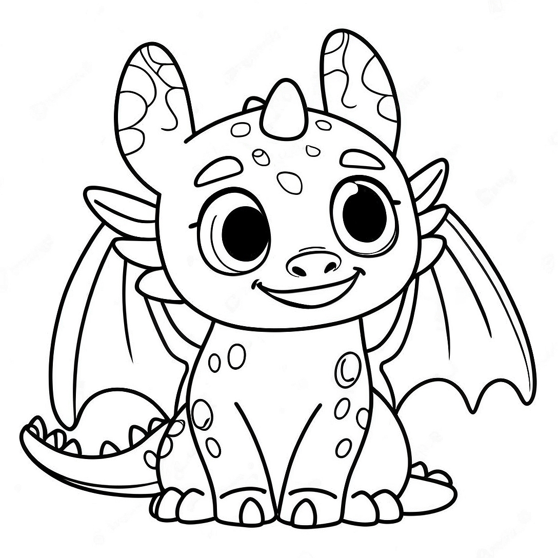 Toothless Dragon Coloring Page | Toothless coloring page