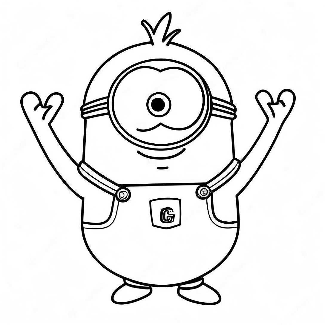 Kevin Minion Coloring Page | Kevin Minion coloring page