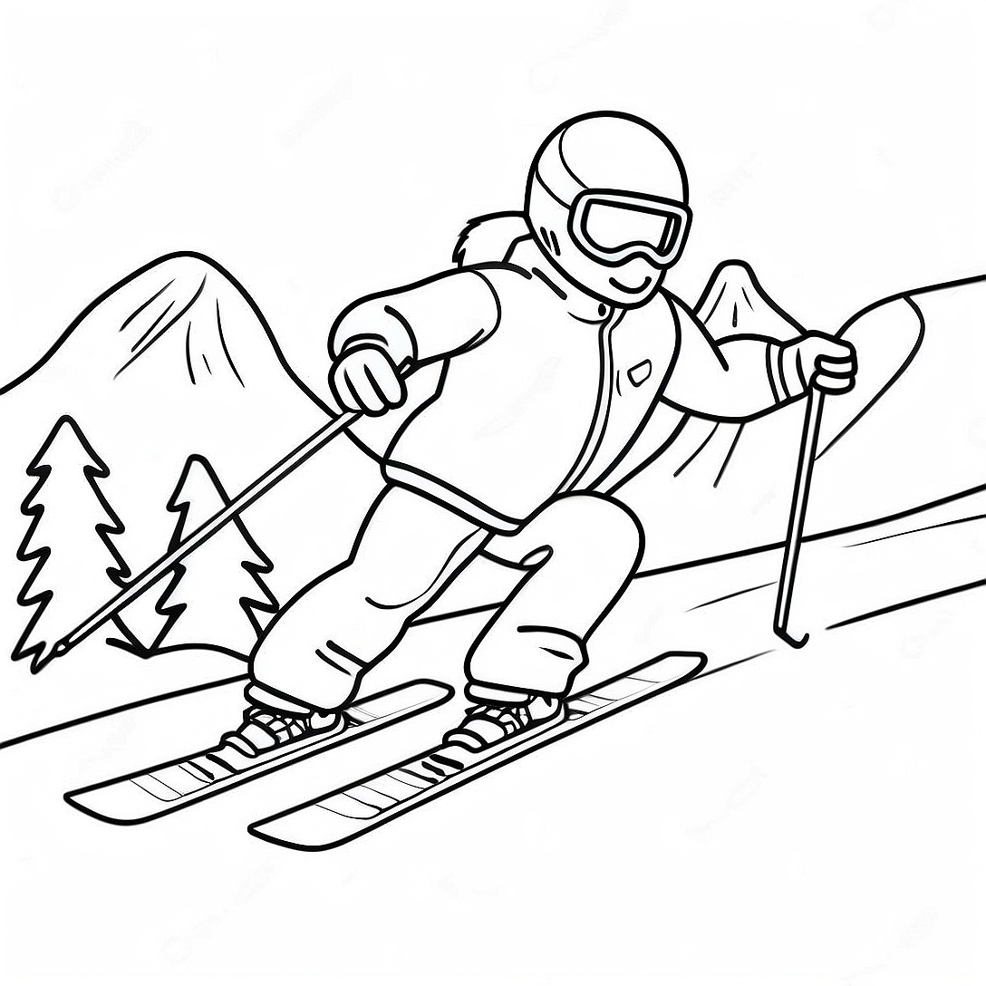 Winter Sports Coloring Page | Winter Sports coloring page
