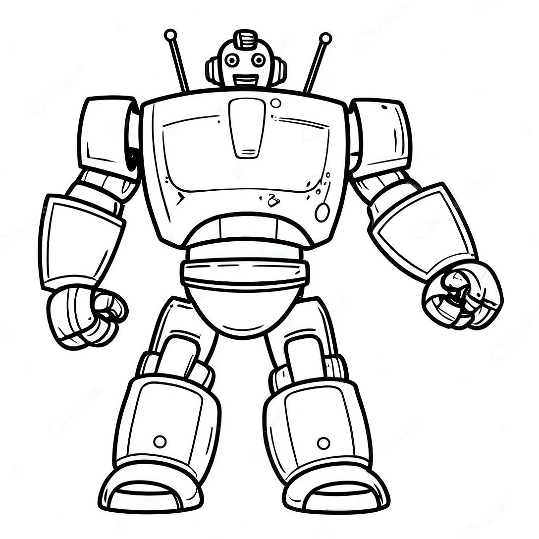 Real Steel Fighting Robot Coloring Page | Real Steel coloring page