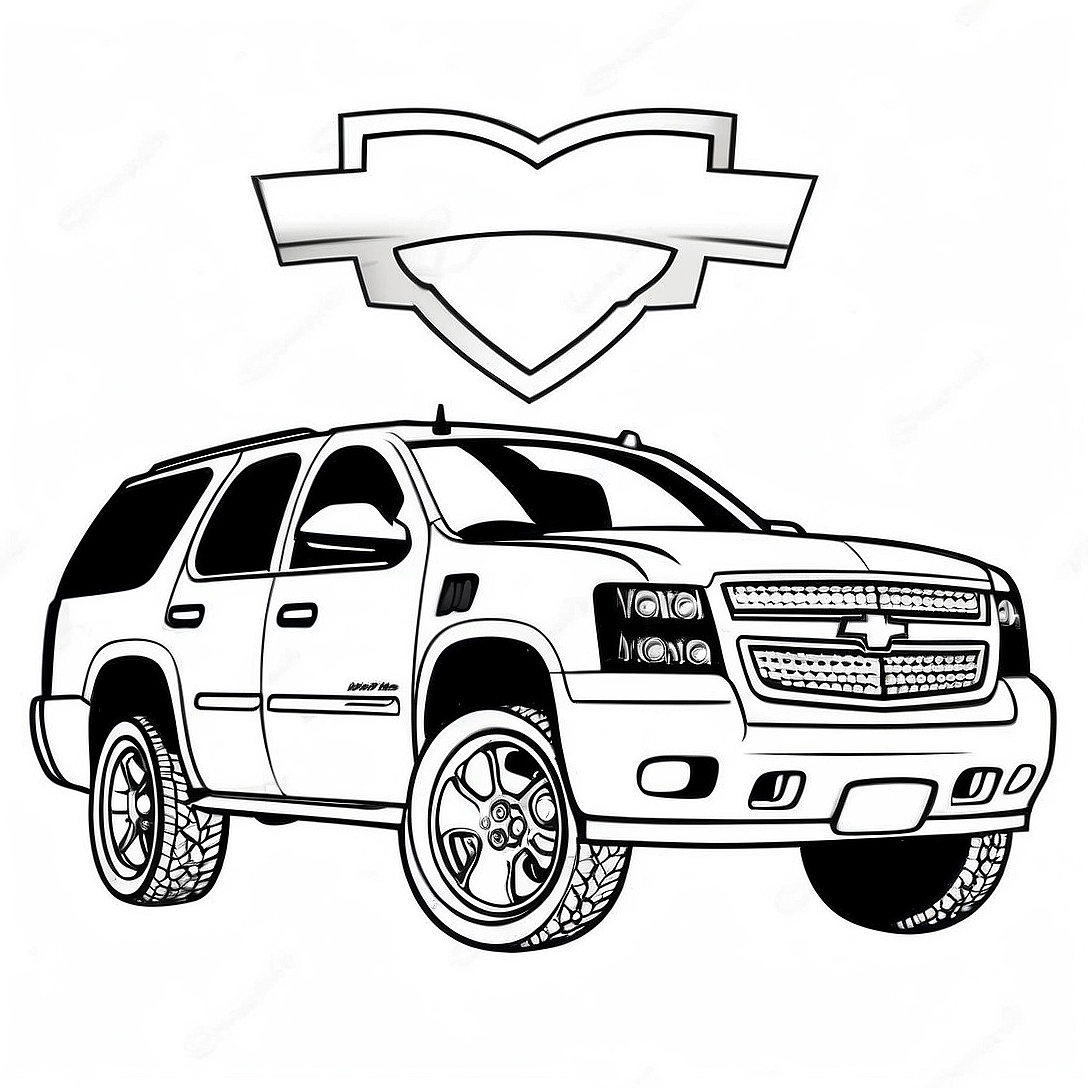 Chevy Tahoe Coloring Page | Chevy Tahoe coloring page
