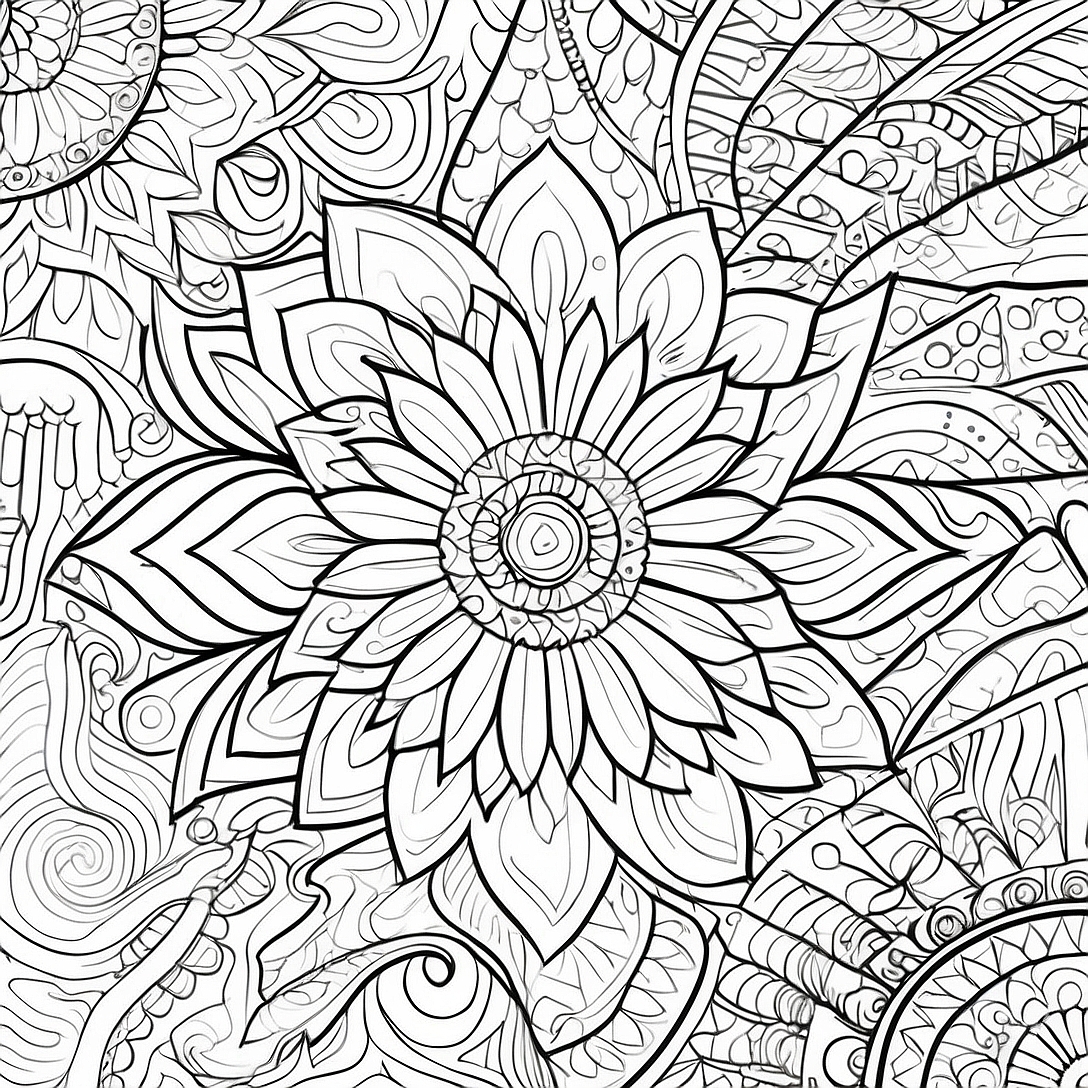 Intricate Tessellation Patterns Coloring Page | Tessellation Geometric coloring page