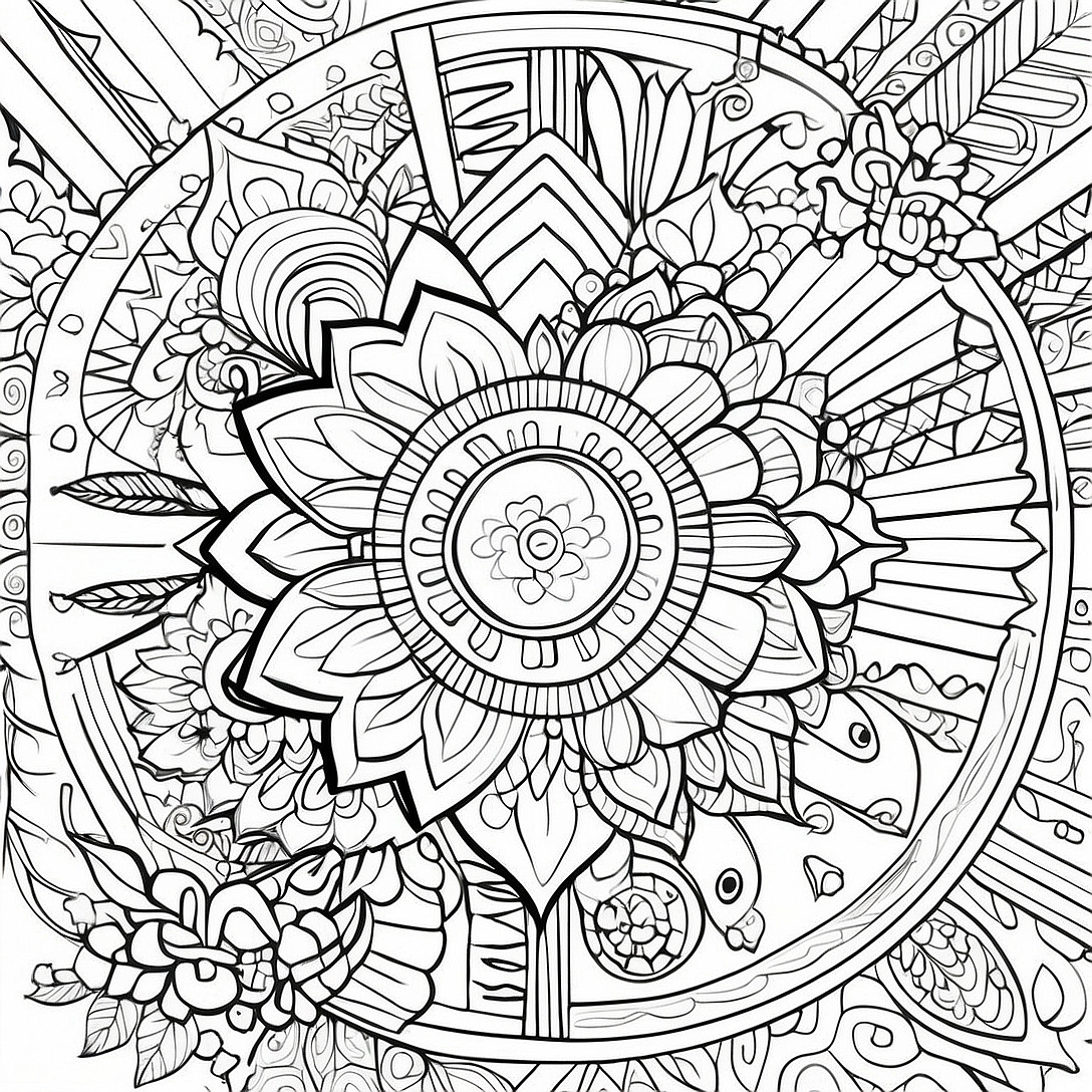 Relaxing Mandala Online Coloring Page | Online for Adults coloring page