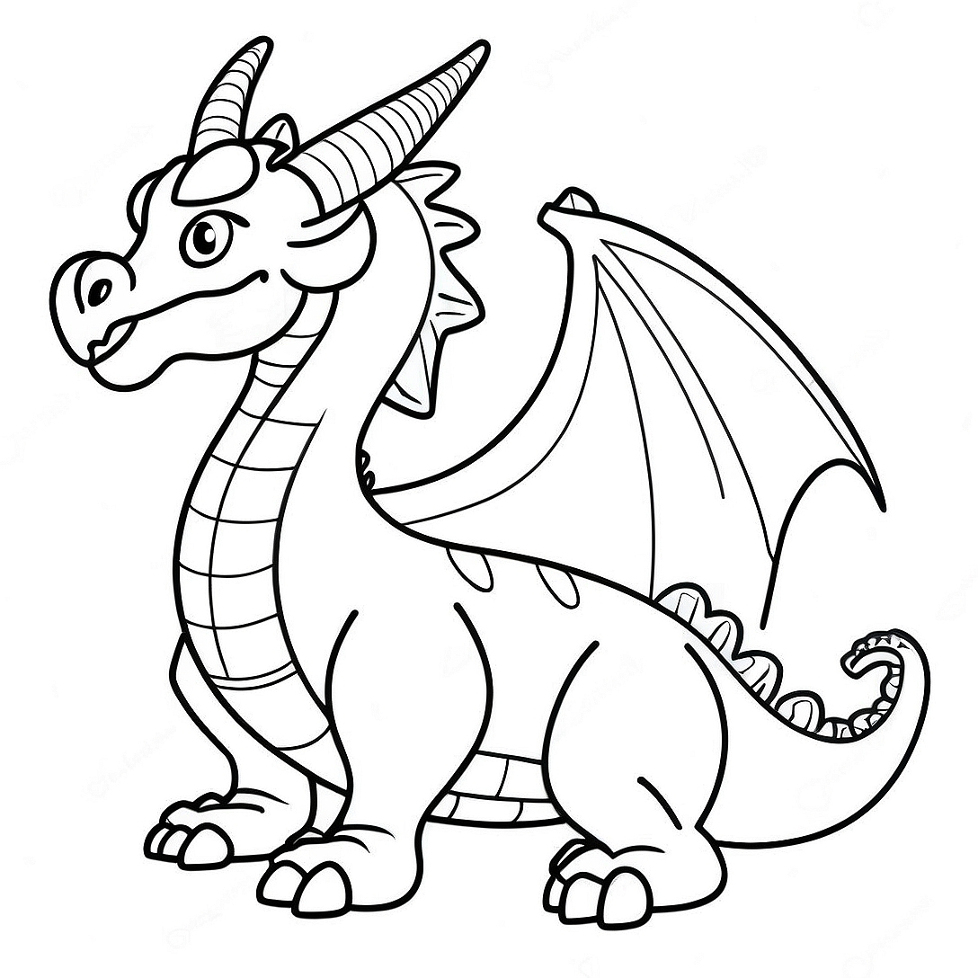 Dragon Coloring Page | Dragon for Adults coloring page