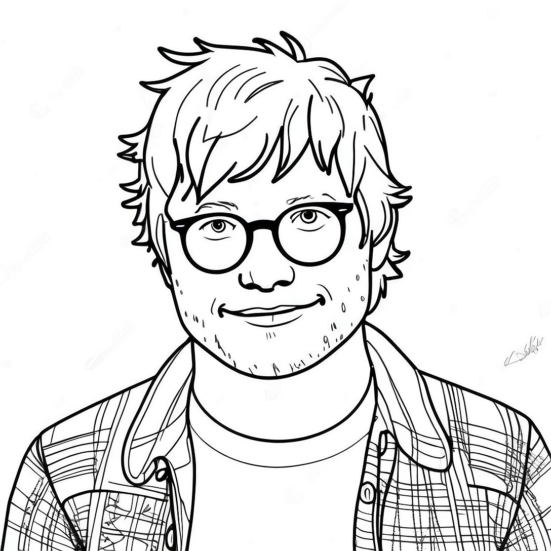Ed Sheeran Coloring Page | Ed Sheeran coloring page