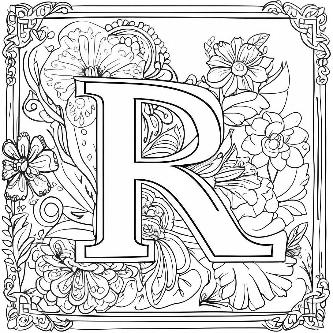 Alphabet for Adults Coloring Page | Alphabet for Adults coloring page
