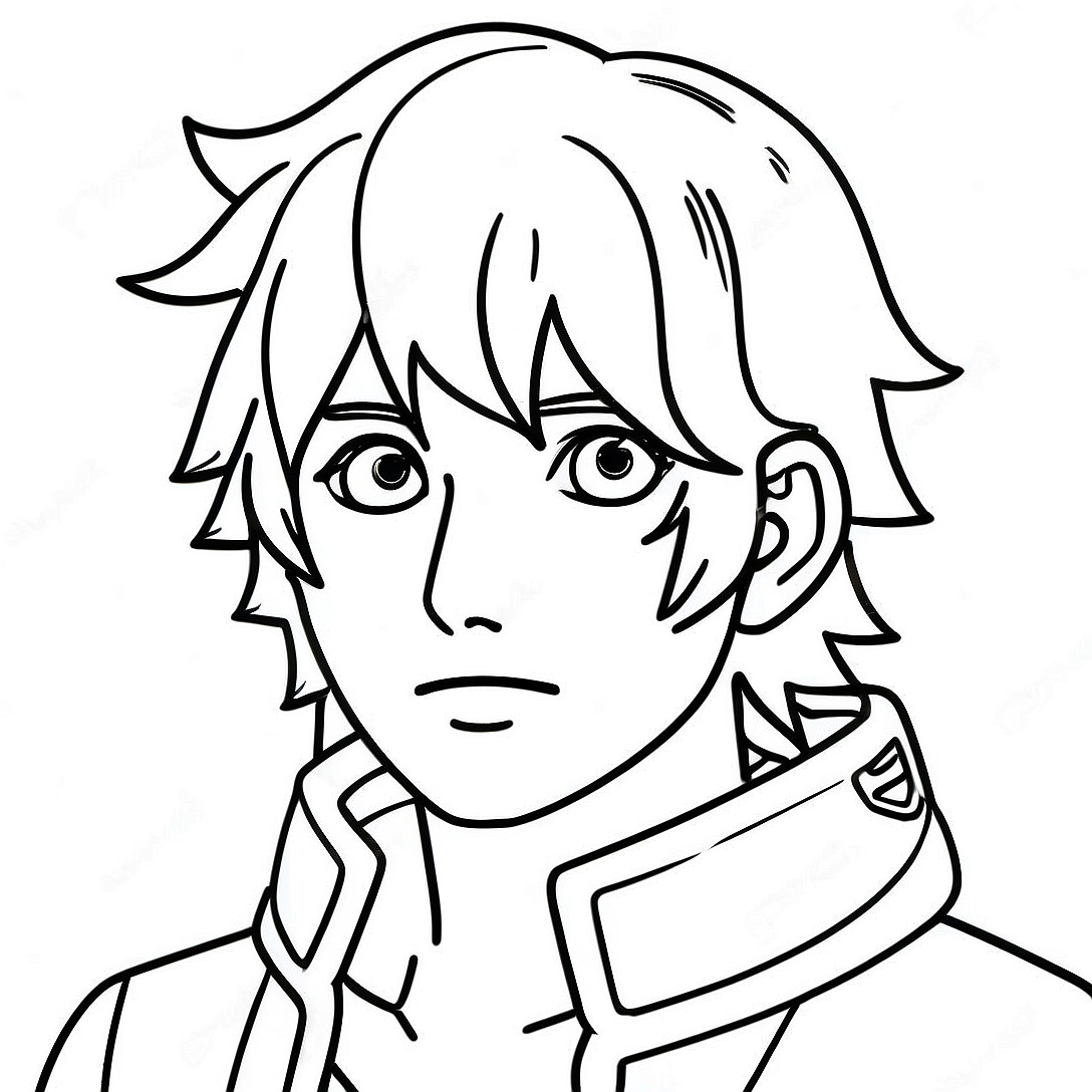 Minato Coloring Page | Minato coloring page