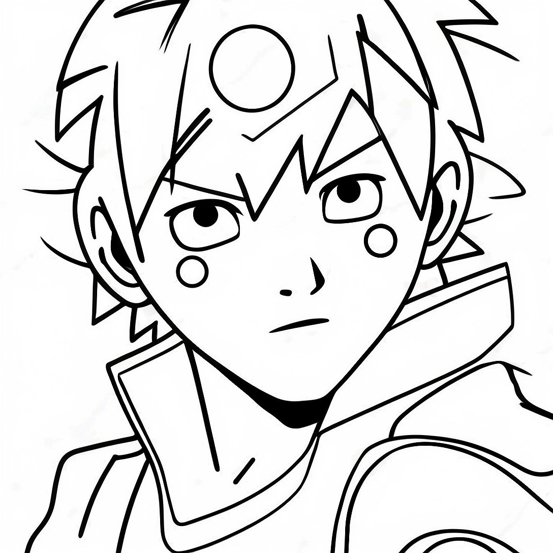 Minato with Rasengan Coloring Page | Minato coloring page