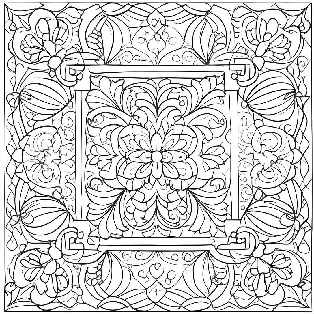 Quilt Patterns Coloring Page | Quilt Patterns coloring page