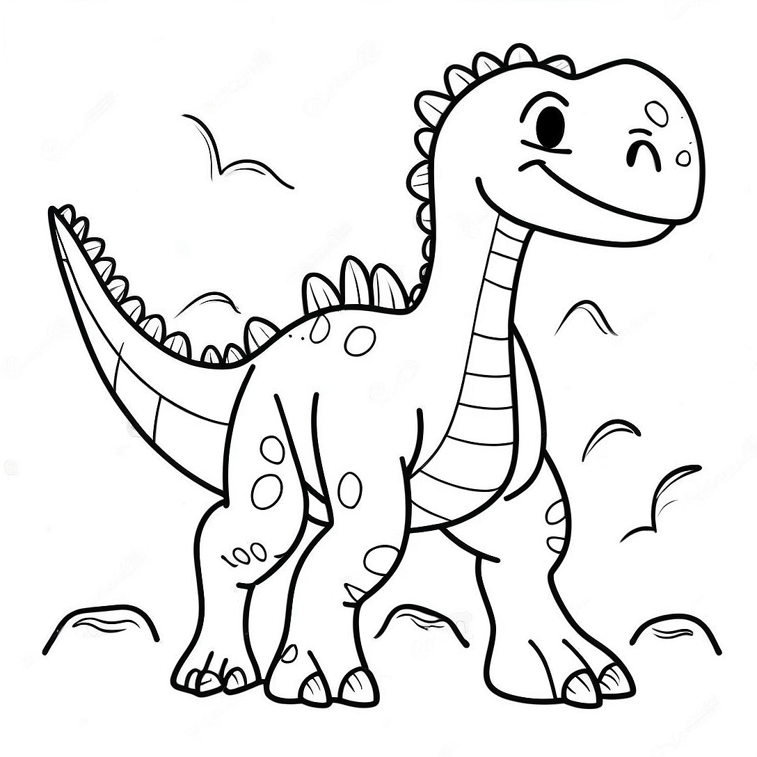 Friendly Spinosaurus Coloring Page | Spinosaurus coloring page