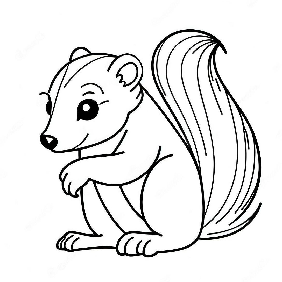 Skunk Coloring Page | Skunk coloring page