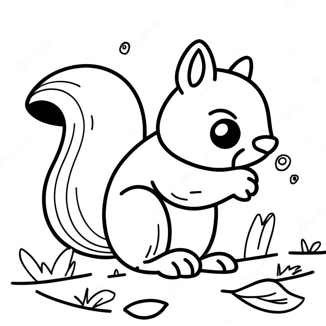 Squirrel Coloring Page | Squirrel coloring page