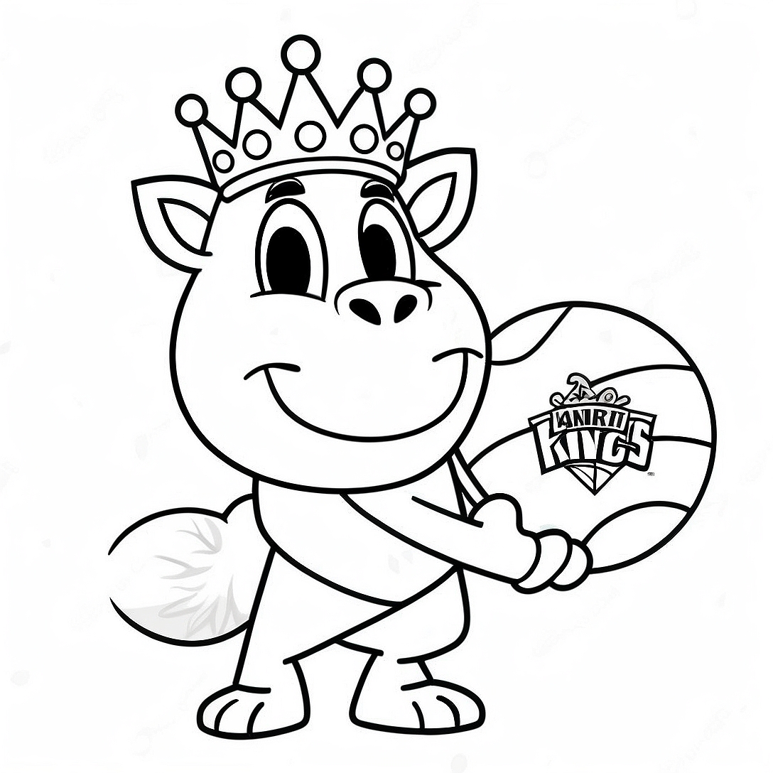 Sacramento Kings Mascot Coloring Page | Sacramento Kings coloring page
