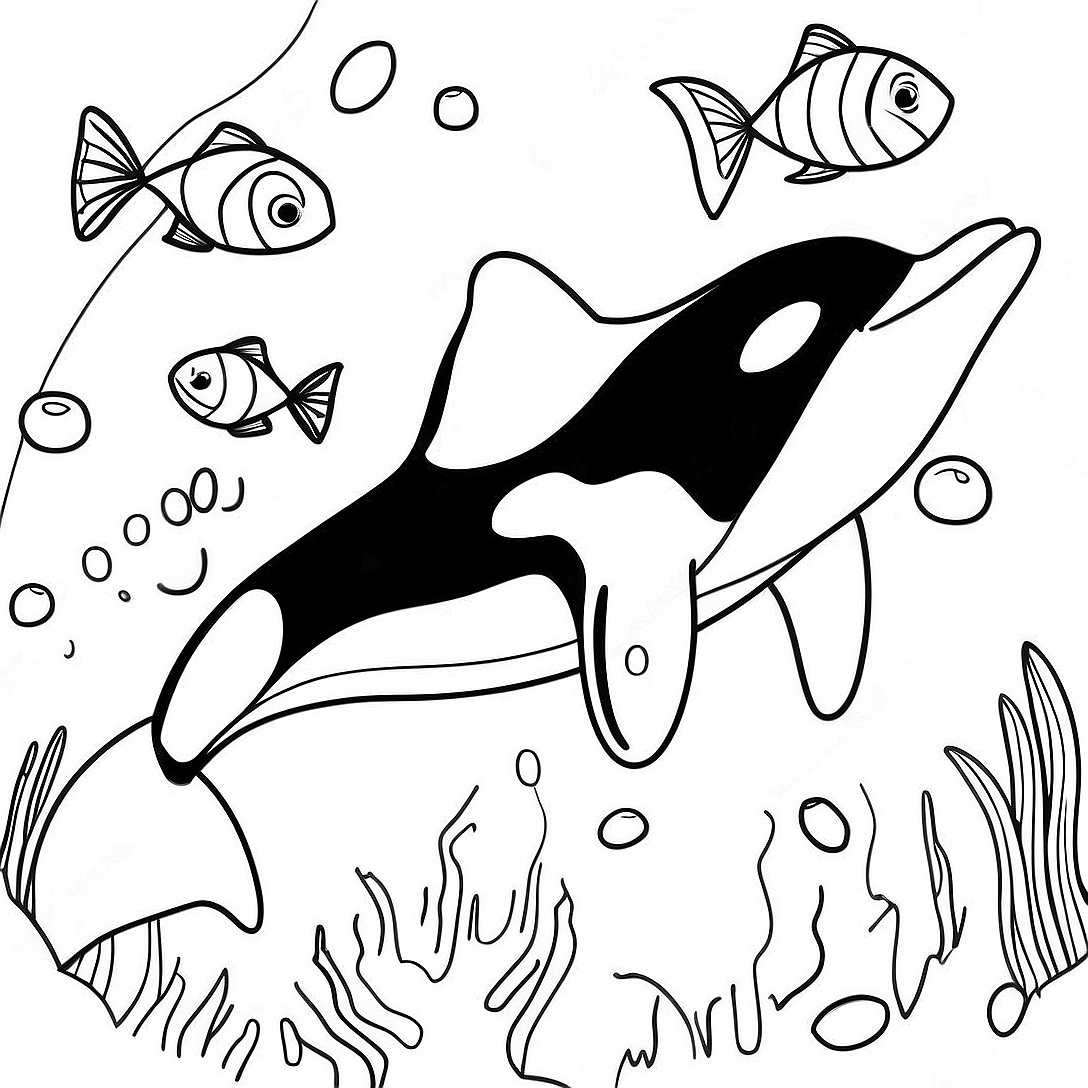 Orca Coloring Page | Orca coloring page