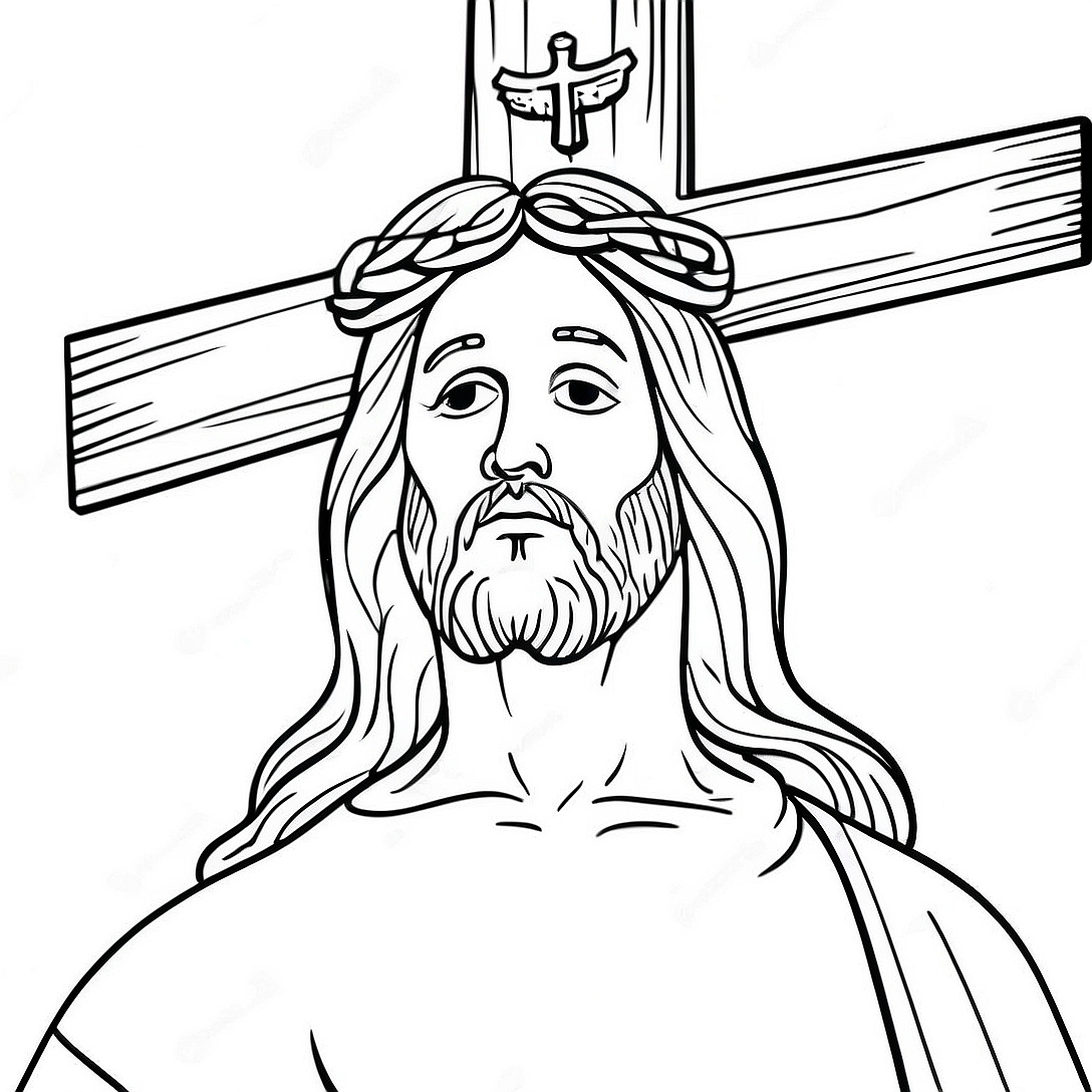 Jesus on the Cross Coloring Page | Jesus on the Cross coloring page
