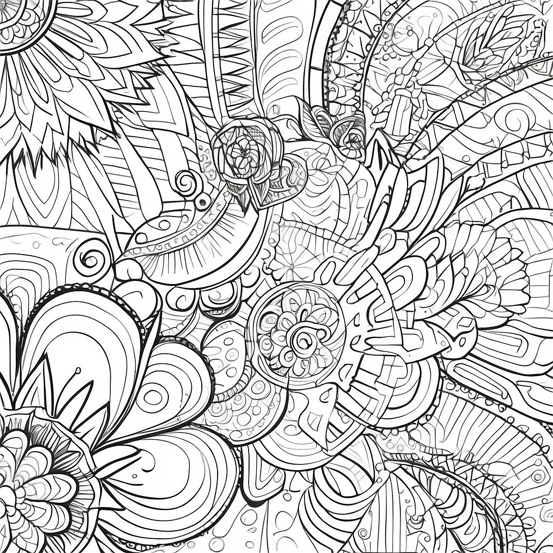 Intricate Spiroglyphics Patterns Coloring Page | Spiroglyphics coloring page