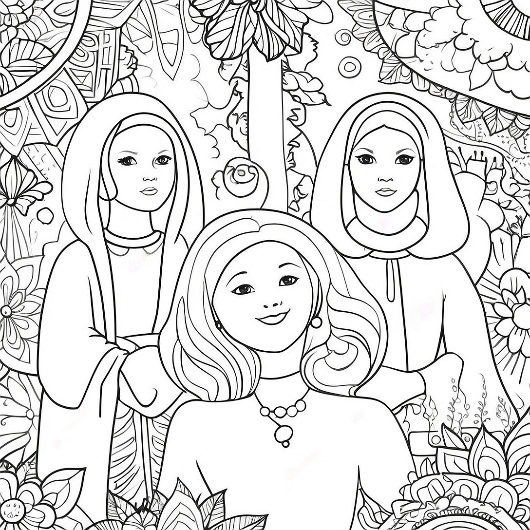 Mystical Hidden Figures Coloring Page | Hidden Figures coloring page