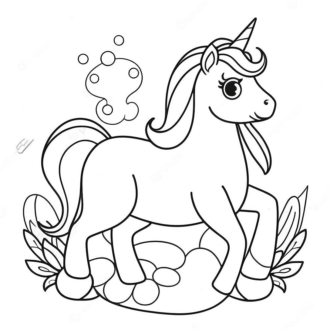 Easter Unicorn Coloring Page | Easter Unicorn coloring page