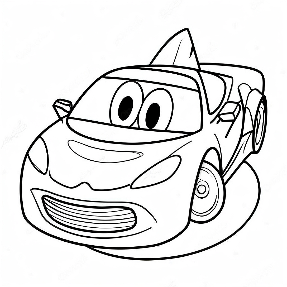 Sonic Racing Car Coloring Page | Sonic Car coloring page