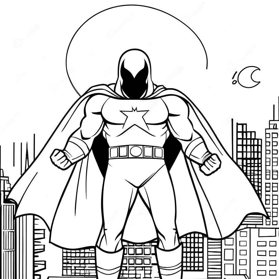 Moon Knight Coloring Page | Moon Knight coloring page