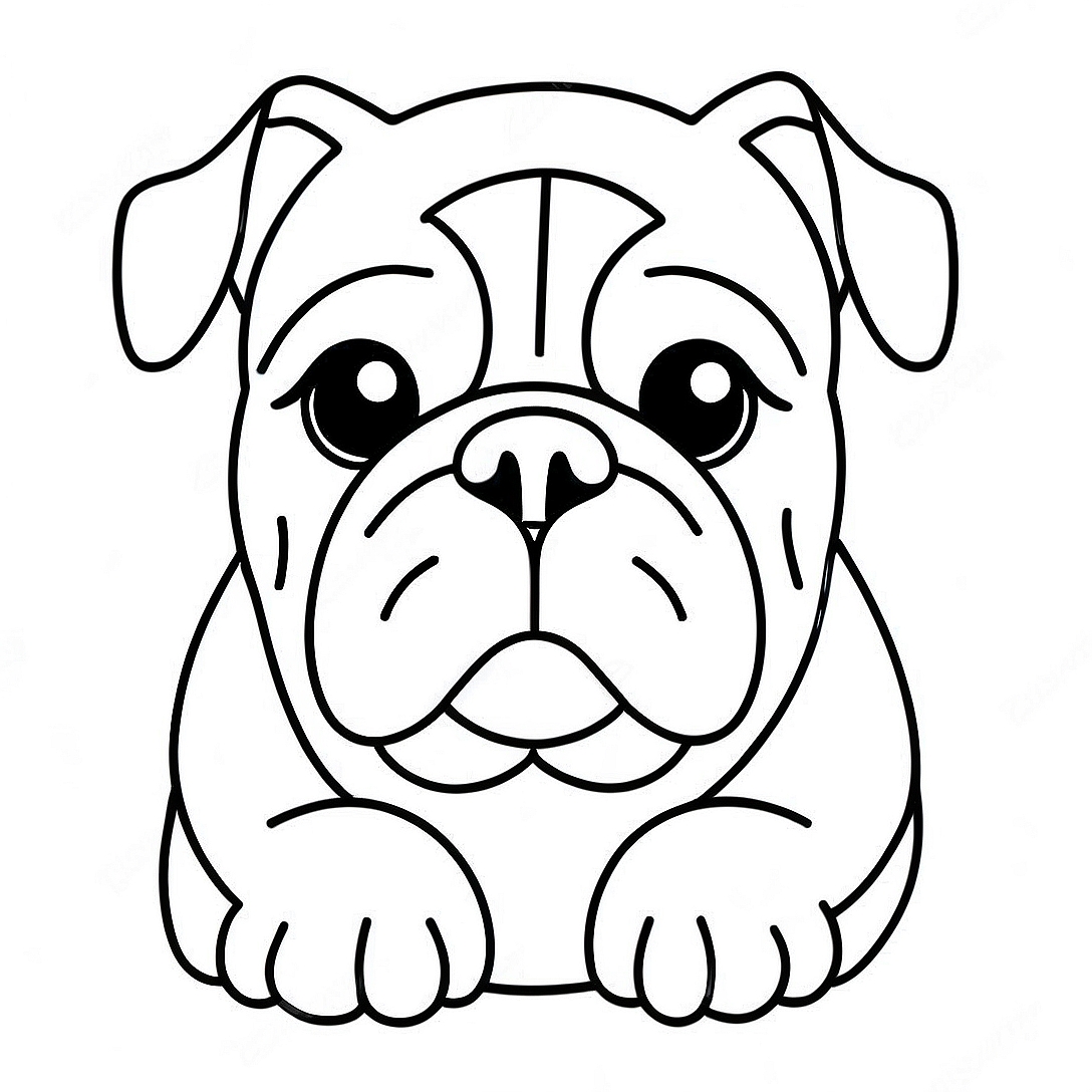 Bulldog Coloring Page | Bulldog coloring page