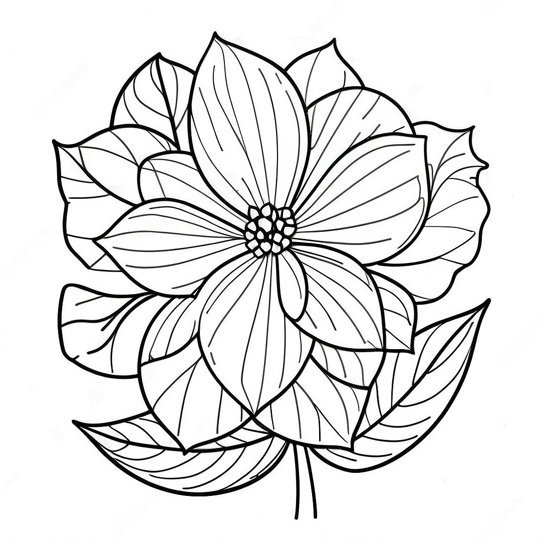 Hydrangea Flower Coloring Page | Hydrangea coloring page