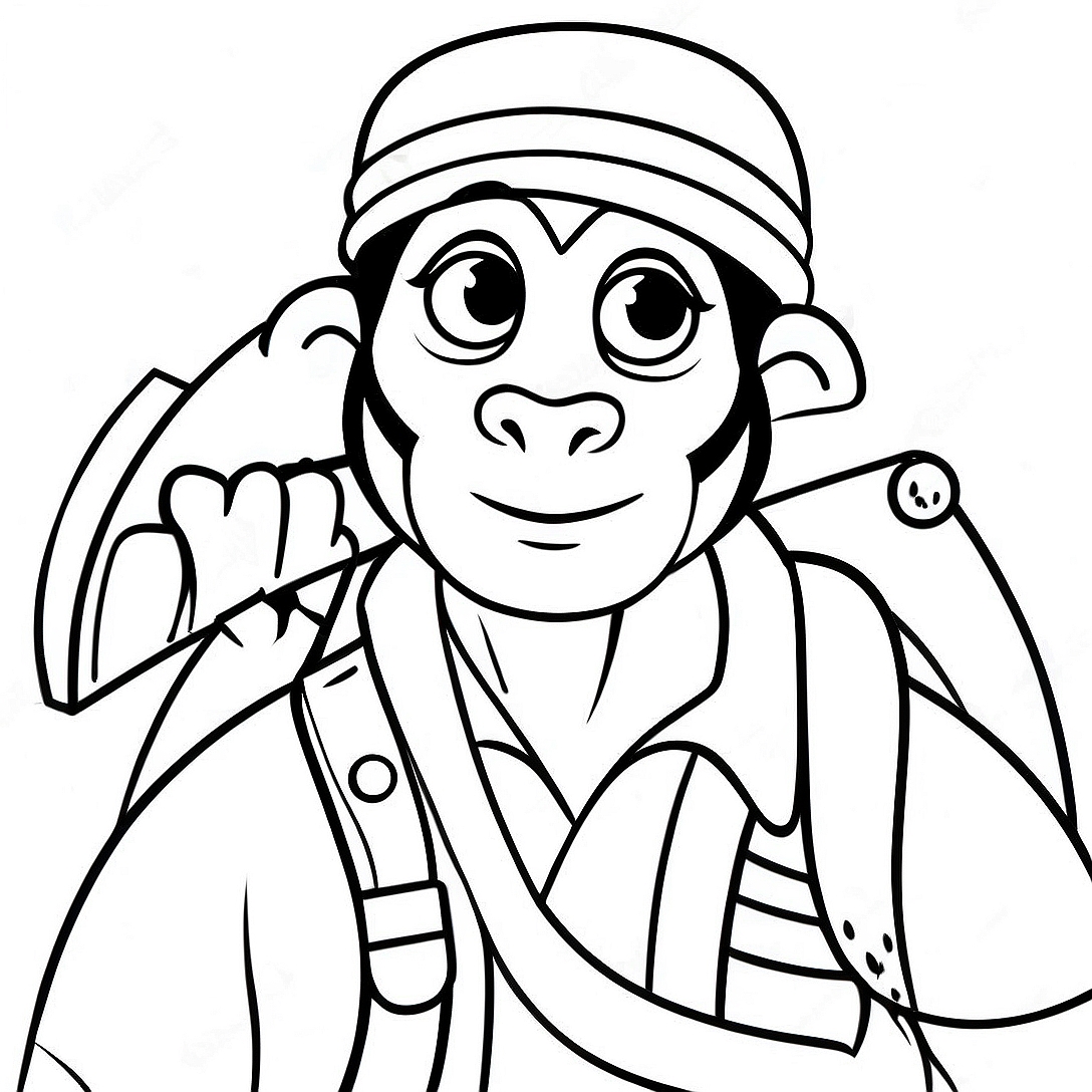 Adventurous Abu Coloring Page | Abu coloring page