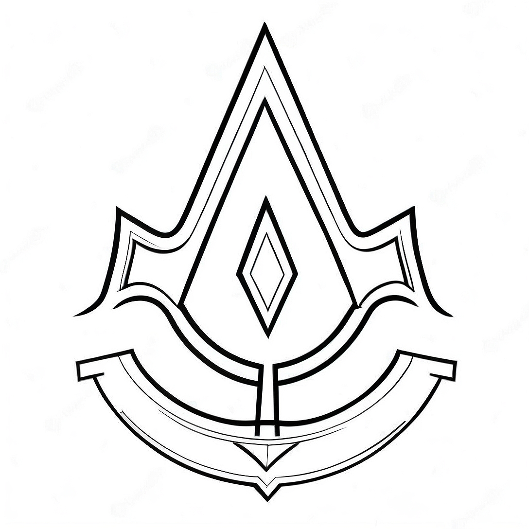 Assassin's Creed Logo Coloring Page | Assassin's Creed coloring page