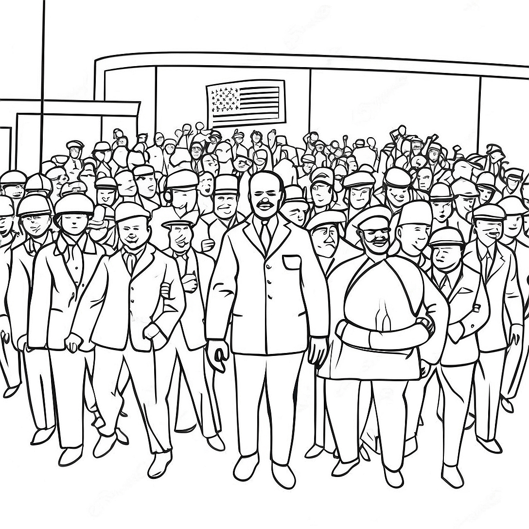 Civil Rights Movement Coloring Page | Civil Rights coloring page