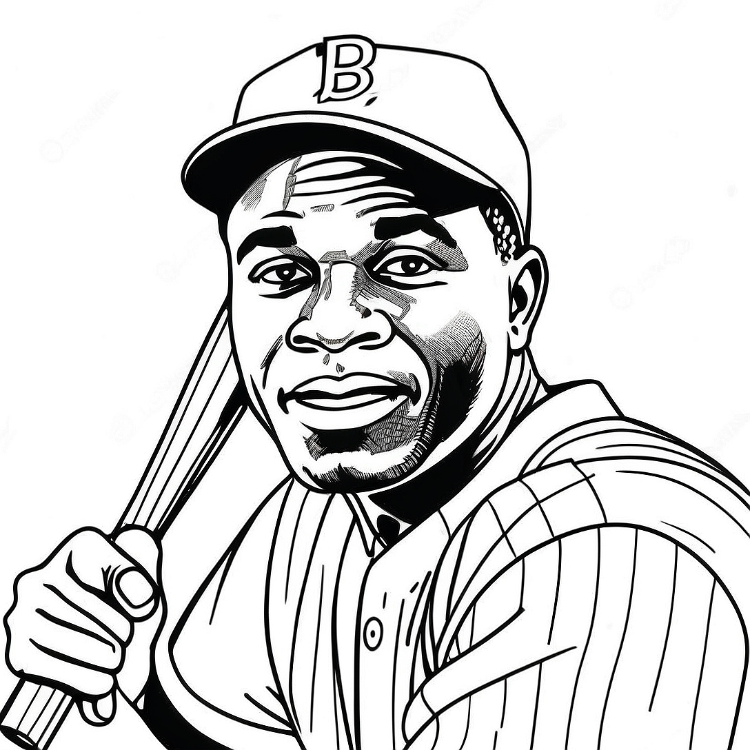 Jackie Robinson Coloring Page | Jackie Robinson coloring page