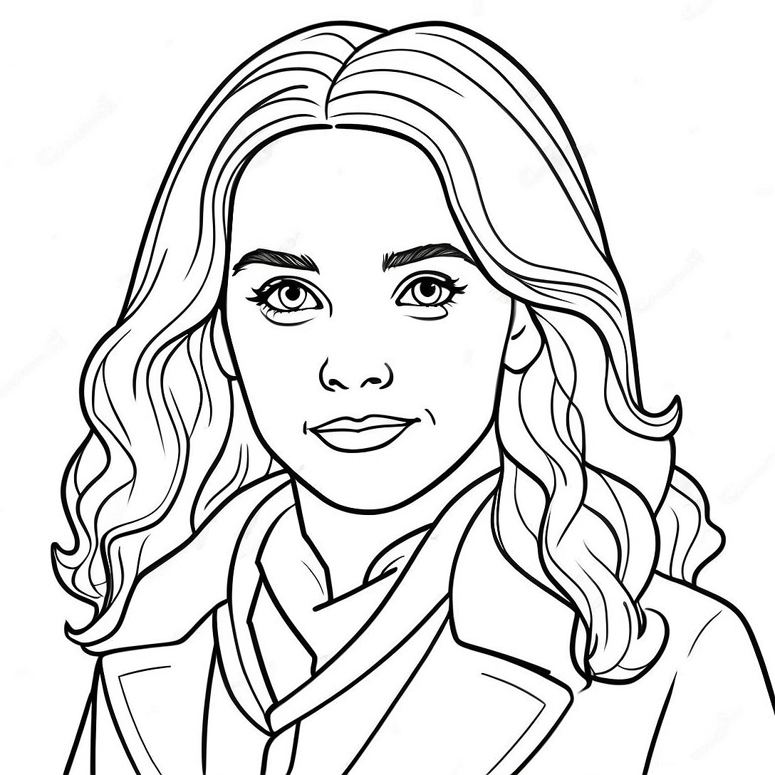 Hermione Granger Magical Coloring Page | Hermione coloring page