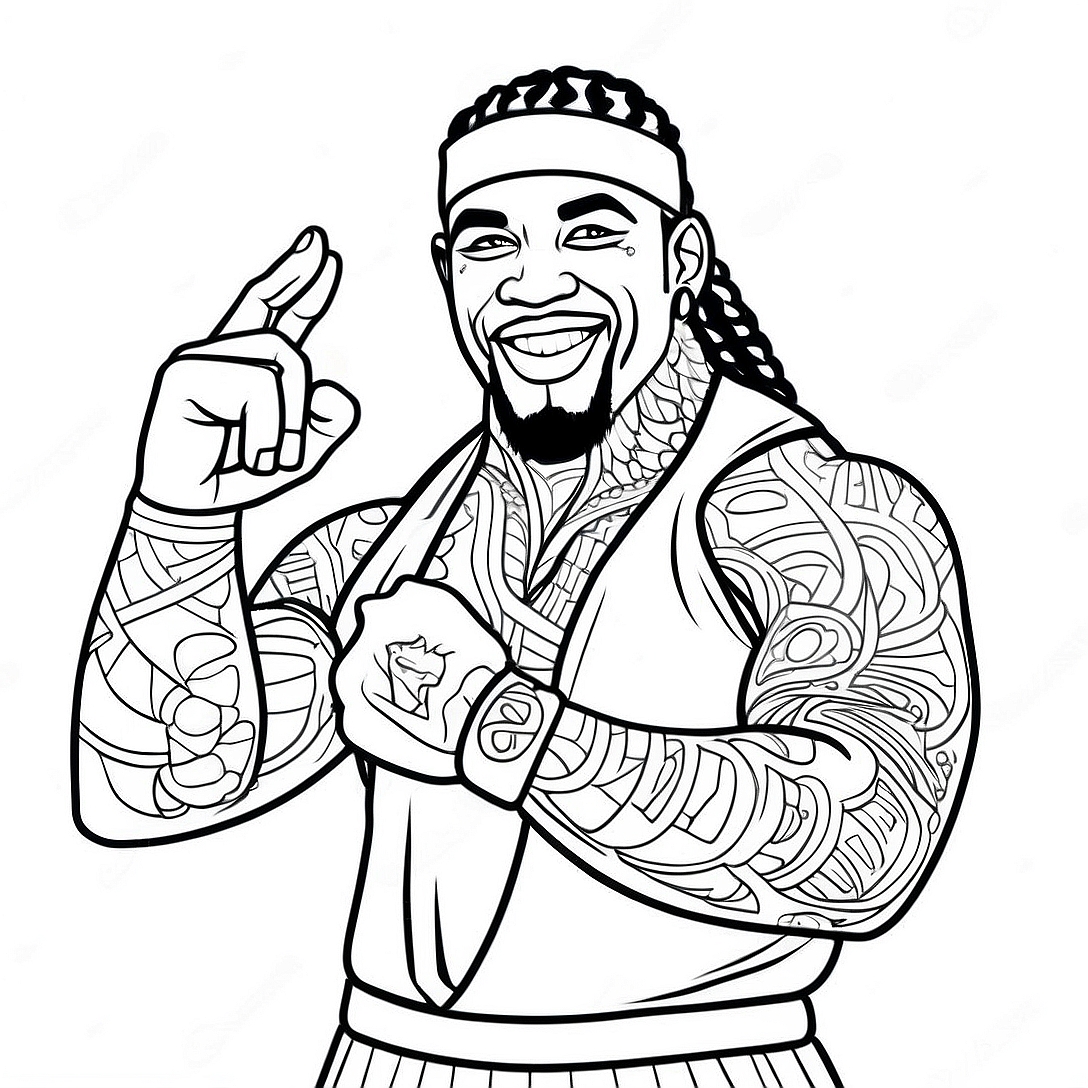 Jey Uso Coloring Page | Jey Uso coloring page